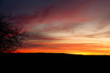 Sonnenuntergang-Der Himmel brennt