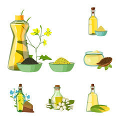 Vector design of bottle and glass  icon. Collection of bottle and agriculture vector icon for stock.