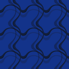 Seamless pattern background with multi-colored wavy lines.