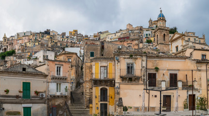 Fototapeta na wymiar Medieval baroque town Ragusa from the inside, Sicily, Italy