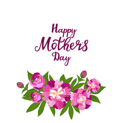 Happy Mother's day. Greeting card with peonies