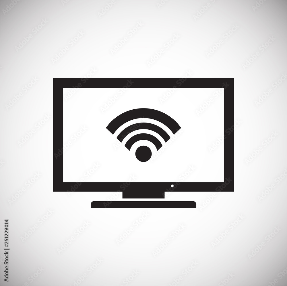 Poster tv icon on white background for graphic and web design, modern simple vector sign. internet concept.