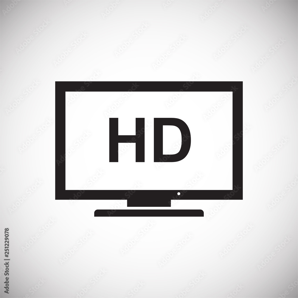 Poster tv icon on white background for graphic and web design, modern simple vector sign. internet concept.