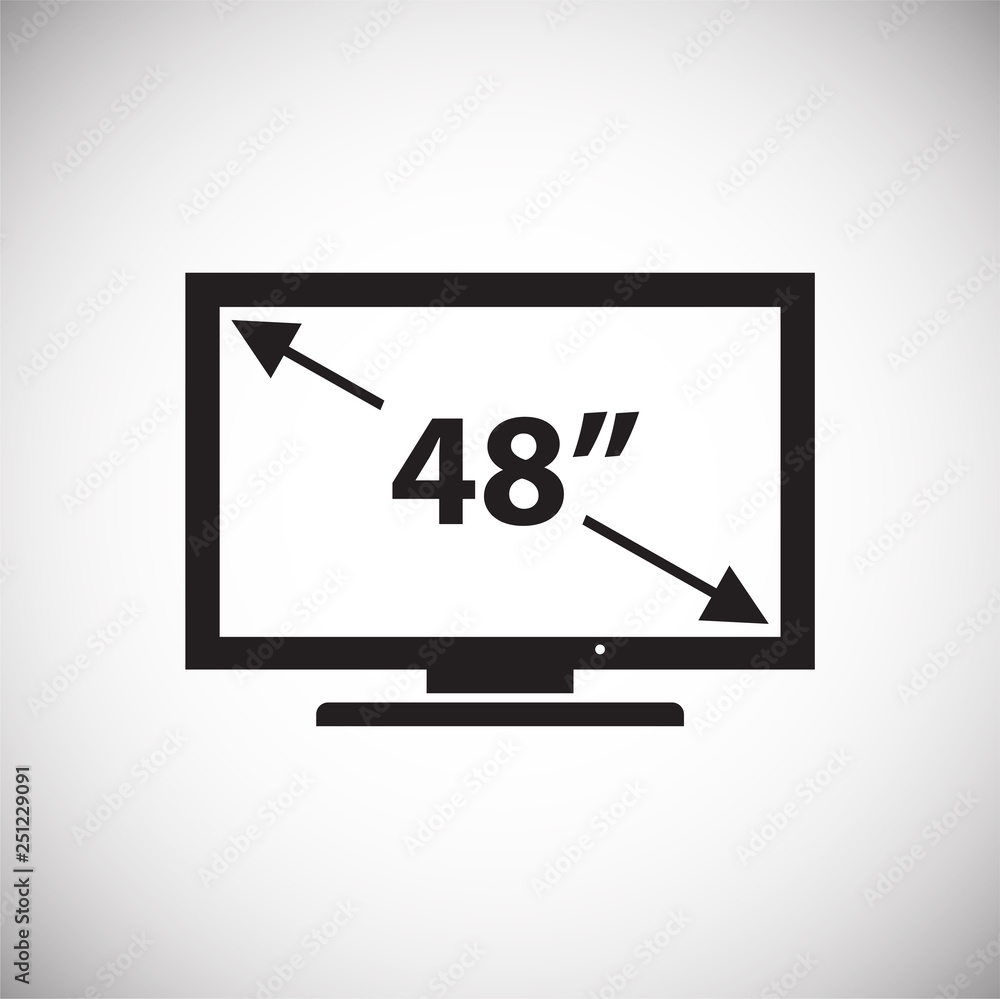 Poster tv icon on white background for graphic and web design, modern simple vector sign. internet concept.