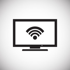 TV icon on white background for graphic and web design, Modern simple vector sign. Internet concept. Trendy symbol for website design web button or mobile app