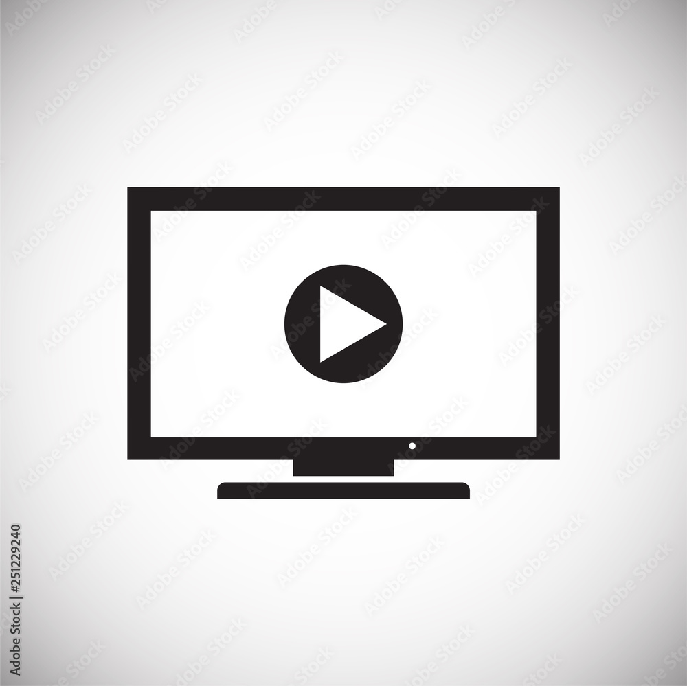 Poster tv icon on white background for graphic and web design, modern simple vector sign. internet concept.