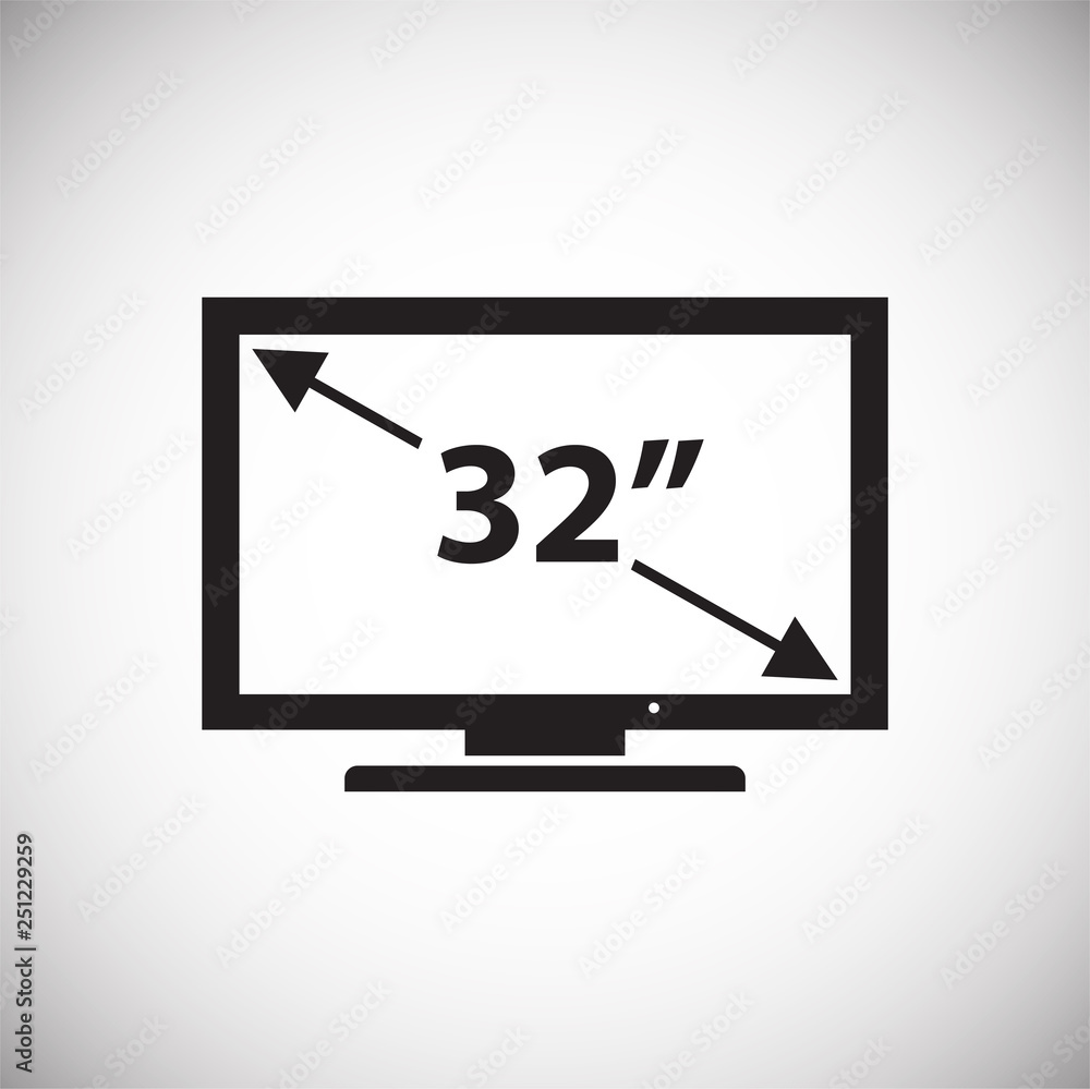 Poster tv icon on white background for graphic and web design, modern simple vector sign. internet concept.