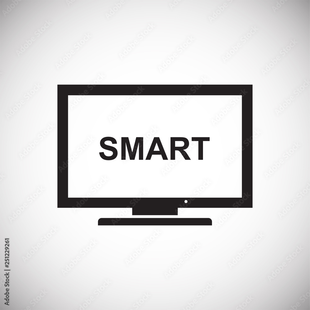 Poster tv icon on white background for graphic and web design, modern simple vector sign. internet concept.