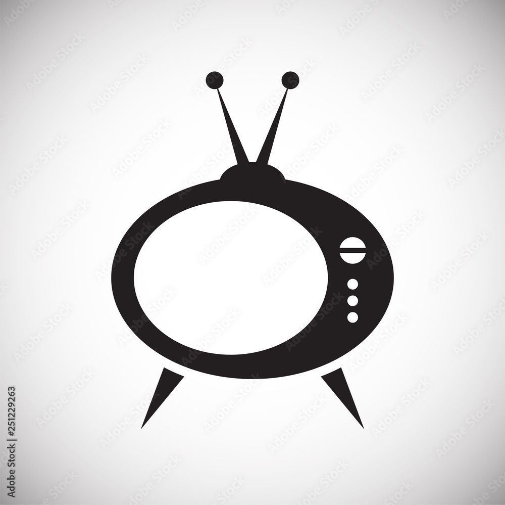 Poster tv icon on white background for graphic and web design, modern simple vector sign. internet concept.