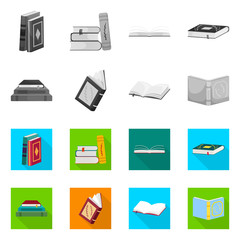 Vector design of training and cover icon. Collection of training and bookstore  vector icon for stock.