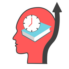 Studying and reading equals growth. Vector illustration with transparent background.