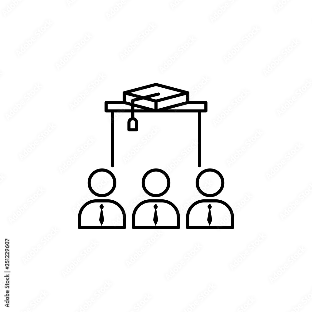 Poster office, team, worker icon. element of teamwork for mobile concept and web apps illustration. thin li