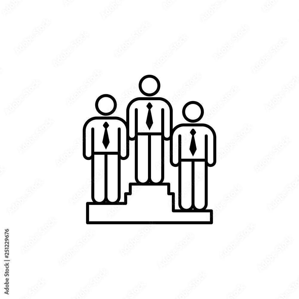 Poster connection, staff, team icon. element of teamwork for mobile concept and web apps illustration. thin