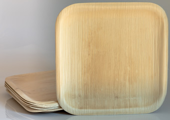 Biodegradable compostable tableware plates made from palm leaf