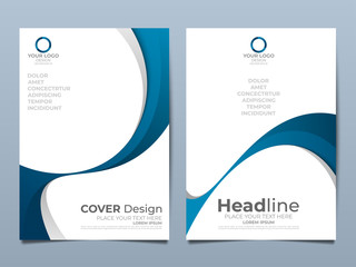 Blue corporate identity cover business vector design, Flyer brochure advertising abstract background, Leaflet Modern poster magazine layout template, Annual report for presentation.