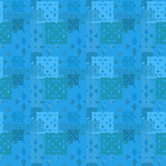 Seamless background pattern with colored varied squares.