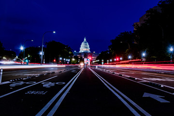Fototapeta premium blue lights capitol