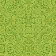 Seamless color pattern from a variety of geometric shapes.