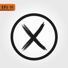 Obraz premium Blank simple ban, prohibition, forbidden, No Sign black symbol isolated on white background. vector illustration.