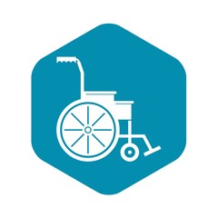 Wheelchair icon in simple style isolated on white background