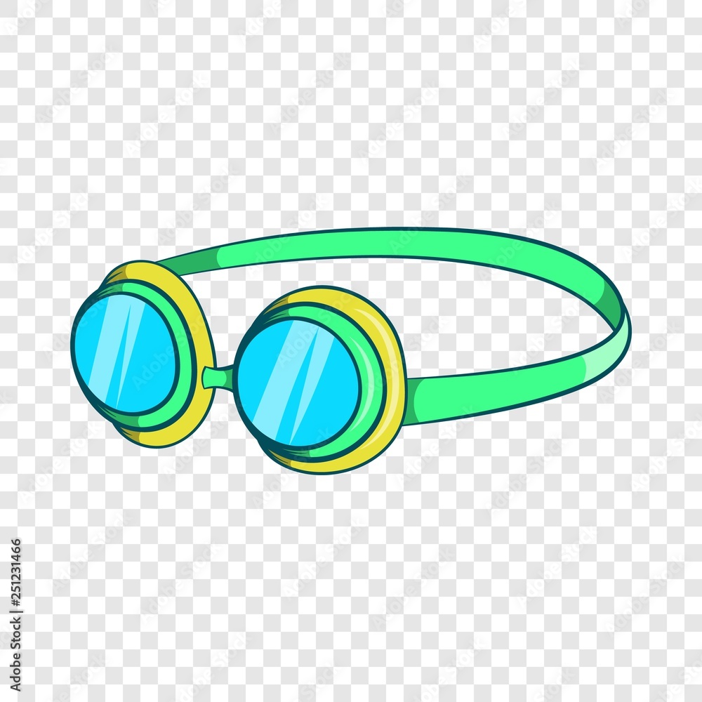Poster goggles icon in cartoon style isolated on background for any web design