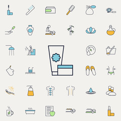 cream outline icon. spa icons universal set for web and mobile