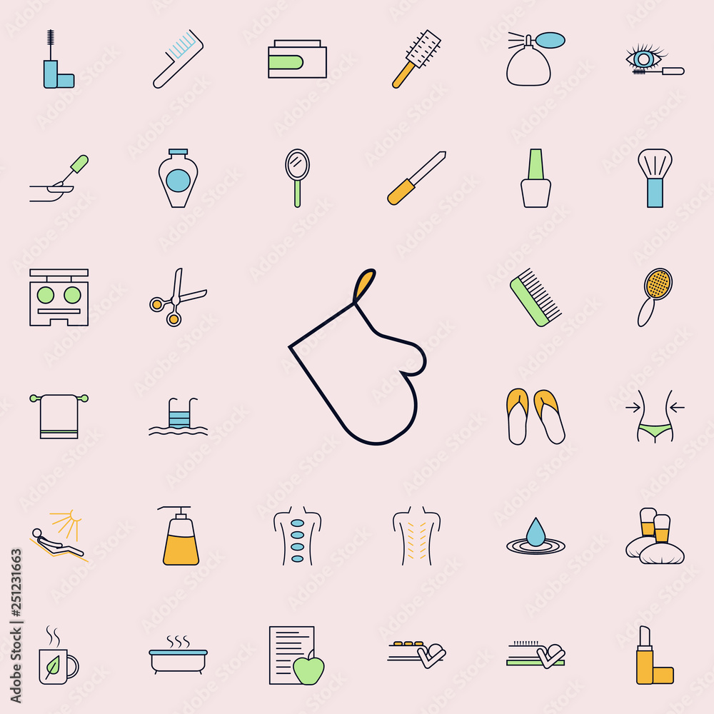 Poster glove outline icon. spa icons universal set for web and mobile