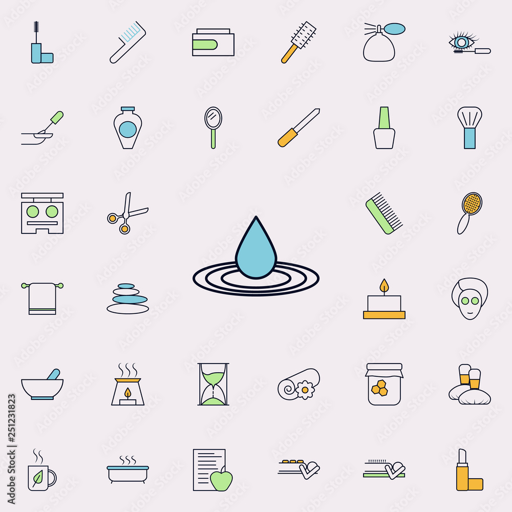 Aufkleber a drop outline icon. spa icons universal set for web and mobile