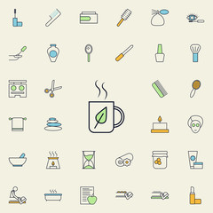 tea leaf outline icon. spa icons universal set for web and mobile