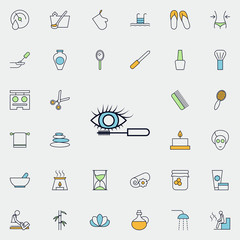mascara for eyes outline icon. spa icons universal set for web and mobile