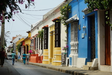 Fototapeta na wymiar Cartagena colombia houses
