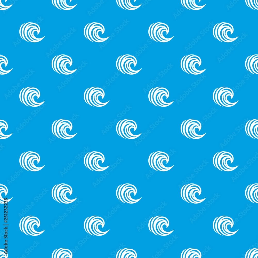 Poster water wave pattern vector seamless blue repeat for any use