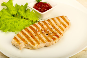 Grilled turkey steak