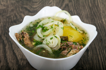 Caucasian meat soup - Hashlama