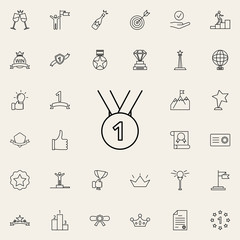 medal with ribbon icon. Succes and awards icons universal set for web and mobile