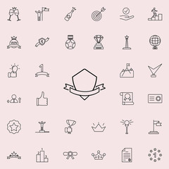 shield with ribbon icon. Succes and awards icons universal set for web and mobile