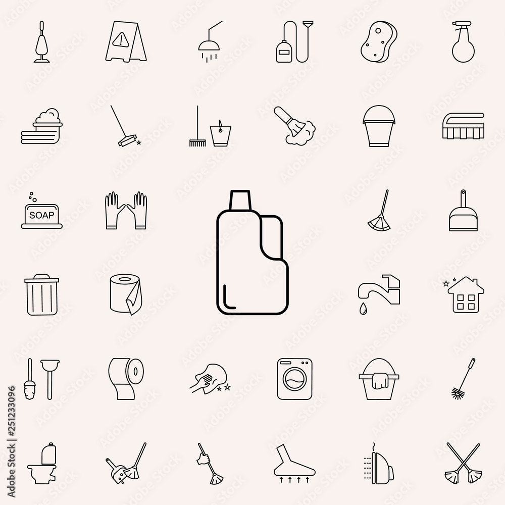 Poster detergent icon. cleaning icons universal set for web and mobile