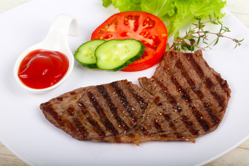 Grilled beef steak