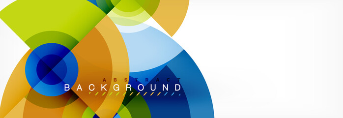 Obraz premium Wektorowy okręgu skład, geometryczna minimalna projekt ilustracja