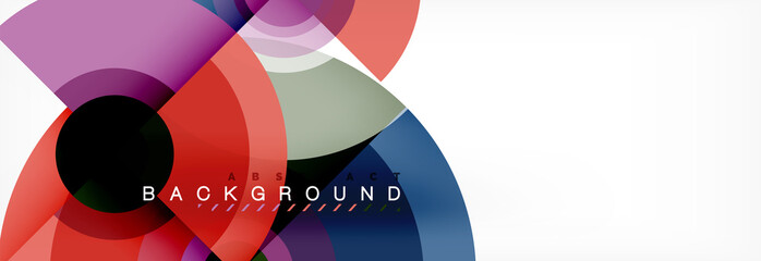 Round shapes vector abstract background. Trendy circle shapes composition vector