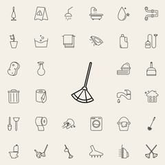 broom stick icon. Cleaning icons universal set for web and mobile