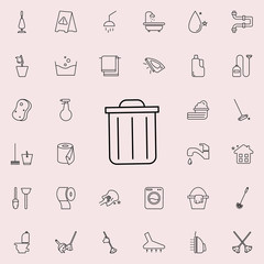 trash box icon. Cleaning icons universal set for web and mobile