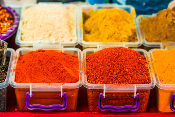 Georgian spices at the market in Tbilisi. Georgia, Caucasus