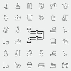 water pipe icon. Cleaning icons universal set for web and mobile