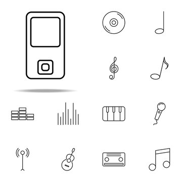 music player icon. Music icons universal set for web and mobile