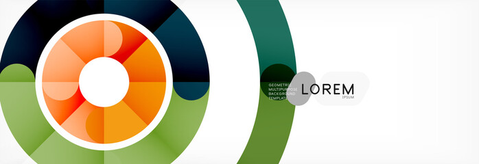 Fototapeta premium Vector outlined stroke circles composition