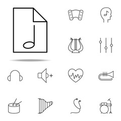 music doc icon. Music icons universal set for web and mobile