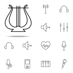 angel harp icon. Music icons universal set for web and mobile