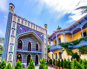 View of Juma Mosque and arabic style building in Old Tbilisi, Georgia