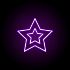 star line icon. Elements of Stars in neon style icons. Simple icon for websites, web design, mobile app, info graphics